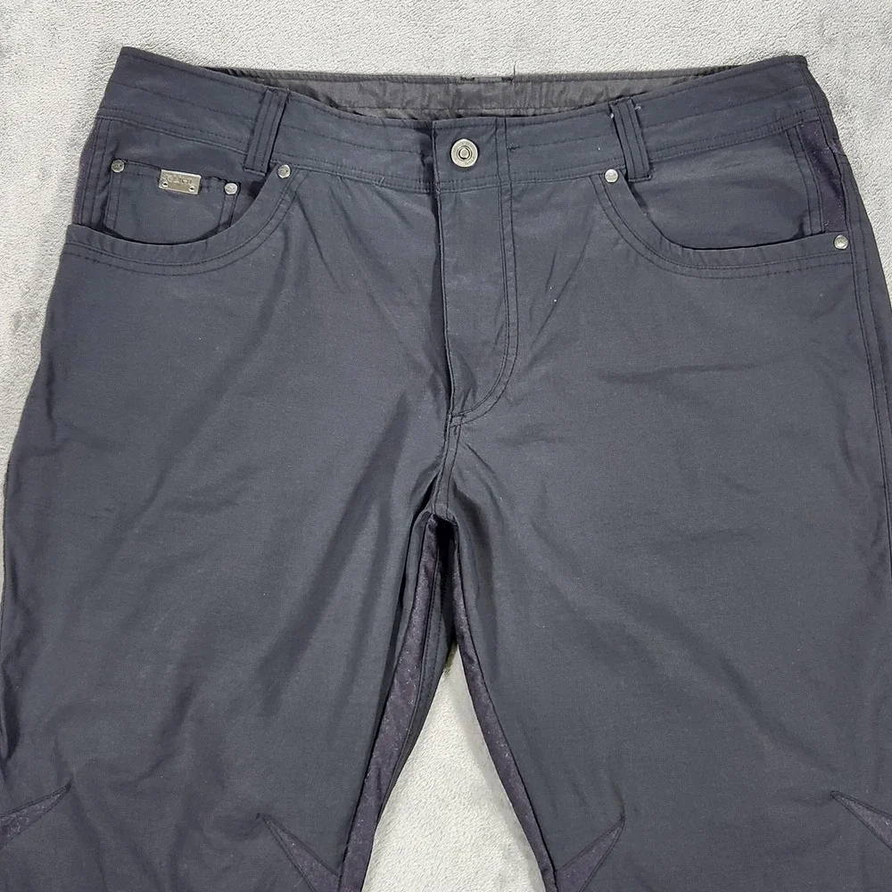 Kuhl Pants Mens 38x30 Renegade Aktion Gray Stretch Nylon Hiking Zip Pocket